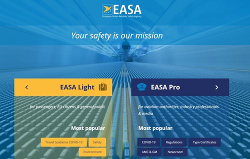 EASA upgrades its website, offering dedicated area for passengers and notifications for users