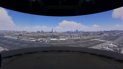 Dubai Scene on Micro Nav 3 Projector view of a 3DTower using ADAS