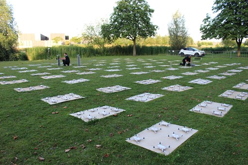 Droneteam plaatst de 600 drones