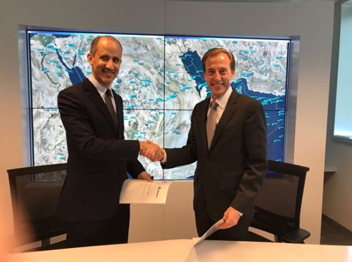 Abdullah Alsuweilmy, Chairman, SANS and Don Thoma, CEO, Aireon.