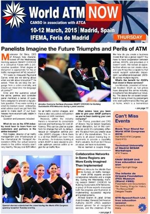 Thursday Edition of World ATM Now World ATM Congress Madrid 2015