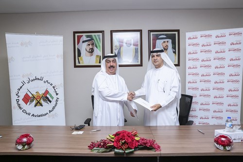 H.E.Mohammed A.Ahli, the Director General of Dubai Civil Aviation Authority and the CEO of Dubai Air Navigation Services, and Dr.Ahmed AlAli, the Vice Chancellor of Emirates Aviation University H.E.Mohammed A.Ahli, the Director General of Dubai Civil Aviation Authority and the CEO of Dubai Air Navigation Services, and Dr.Ahmed AlAli, the Vice Chancellor of Emirates Aviation University