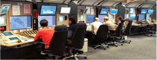 Reims UAC: operations room with the new CWP displays supporting the 4Me system