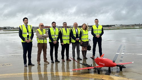 Photo caption: Alfonso Luis Rodr&iacute;guez, Government Delegate in the Balearic Islands; Rub&eacute;n Castro, Secretary General of the Government Delegation in the Balearic Islands; Lorena del Valle, Director General of Mobility of the Government of the Balearic Islands; Gabriel Rojo, Deputy Director of Humanization, User Care and Training of IB-Salut; Tom&aacute;s Melgar, Airport Director; Alejandro Mena, Director of ENAIRE in the Balearic Region.