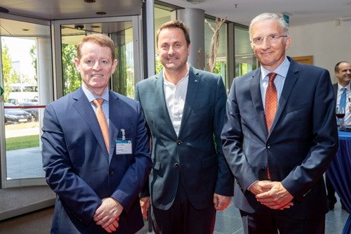 From left: Eamonn Brennan, Director General of EUROCONTROL, Xavier Bettel, Prime Minister of Luxembourg, Alex Wandels, Head of IANS