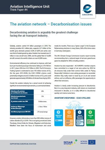 The aviation network - Decarbonisation issues Eurocontrol