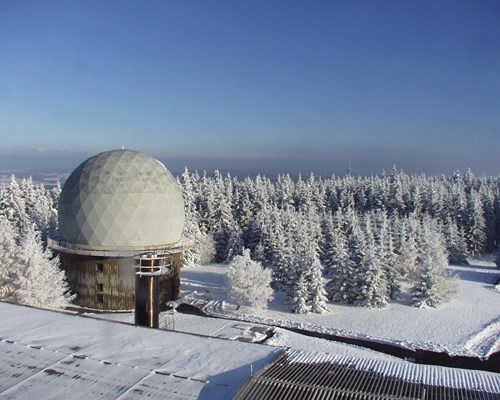 HENSOLDT has built up the German Armed Forces&rsquo; air traffic control/IFF network; to be seen here secondary radar station Erbeskopf in Western Germany. Photo: HENSOLDT