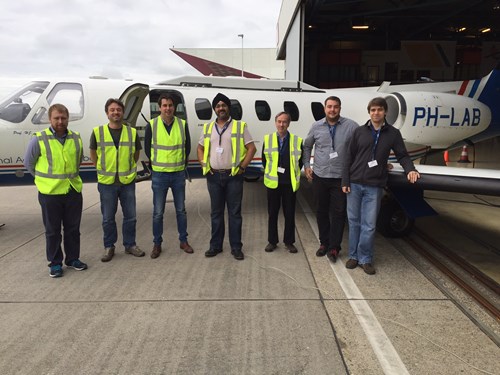 Team members from Inmarsat, the European Space Agency (ESA) and Honeywell during recent test flights for the Iris Precursor air traffic modernisation project. Team members from Inmarsat, the European Space Agency (ESA) and Honeywell during recent test flights for the Iris Precursor air traffic modernisation project.