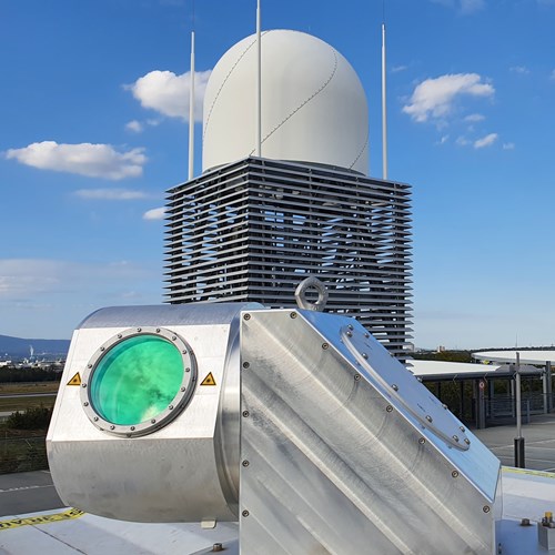 A state-of-the-art Doppler lidar system, SKIRON3D® can measure winds and detect hazardous wind-based phenomena such as wind shear, gusts, turbulence, and microbursts.