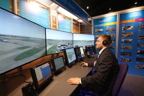 Visitors can use the ATC Simulator