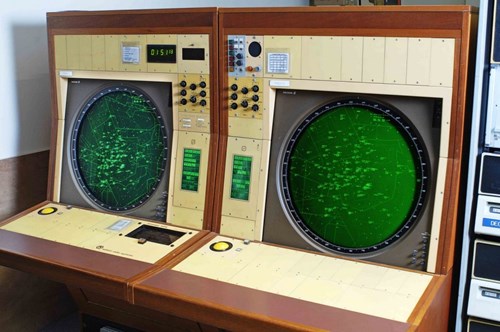A PDP11 radar station computer donated by National Air Traffic Services and originally in use at West Drayton. Now restored to working condition at The National Museum of Computing, Bletchley Park, December 2008. Photo for TNMOC by John Robertson.