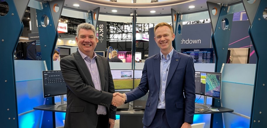 Pictured L-R: Martin Rolfe, CEO NATS and Richard Parker, Altitude Angel CEO and founder.