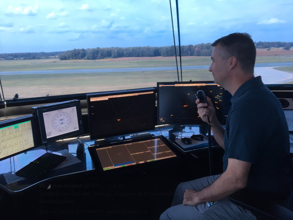 New air traffic control tower at the Region of Waterloo International Airport