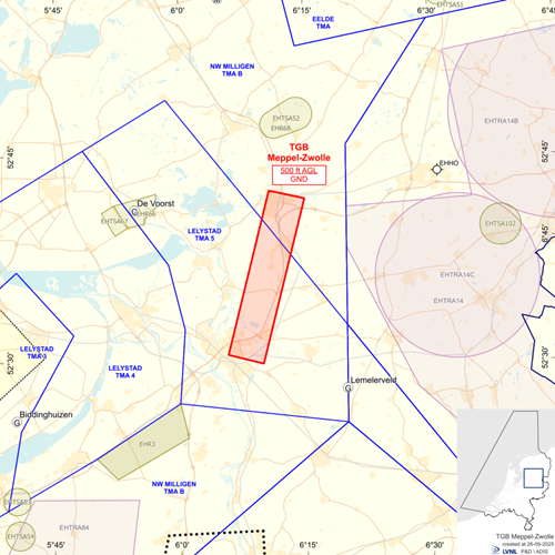Drone corridor between Isala Zwolle and Meppel