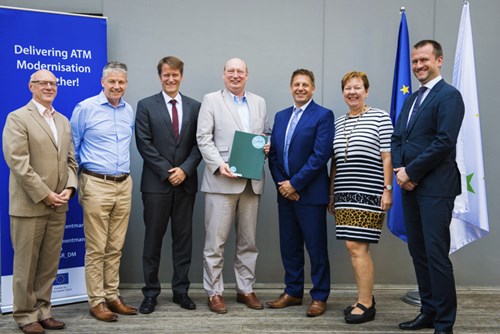Members of the SESAR Deployment Alliance Board, with Director General for Mobility & Transport at the European Commission, Henrik Hololei (centre).