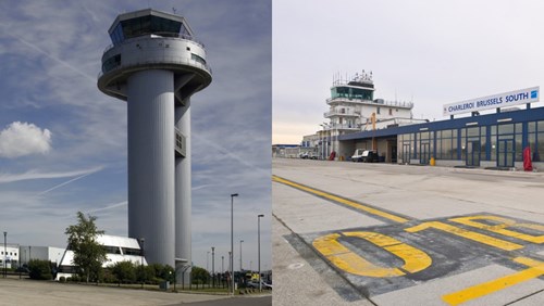 Liege and Charleroi Air Traffic Control Towers