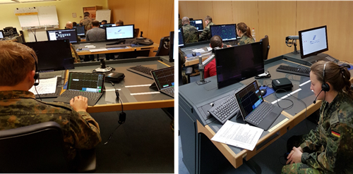 During an in-class training, scholars practice Precision Approach Radar (PAR) position exercises with 1 to 1 instructor support. During an in-class training, scholars practice Precision Approach Radar (PAR) position exercises with 1 to 1 instructor support.