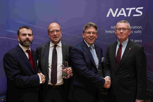 Pictured left to right: Tim Bullock – NATS Director Supply Chain, Herman Mattanovich - Member of Frequentis Executive Board, Andrew Madge - Managing Director Frequentis UK, and Rob Watkins – NATS Technical Services Director 