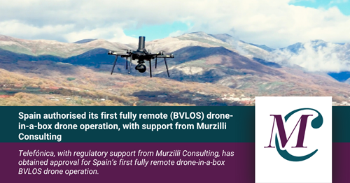 Spain Approves First Fully Remote BVLOS Drone Operation with Murzilli Consulting’s Support